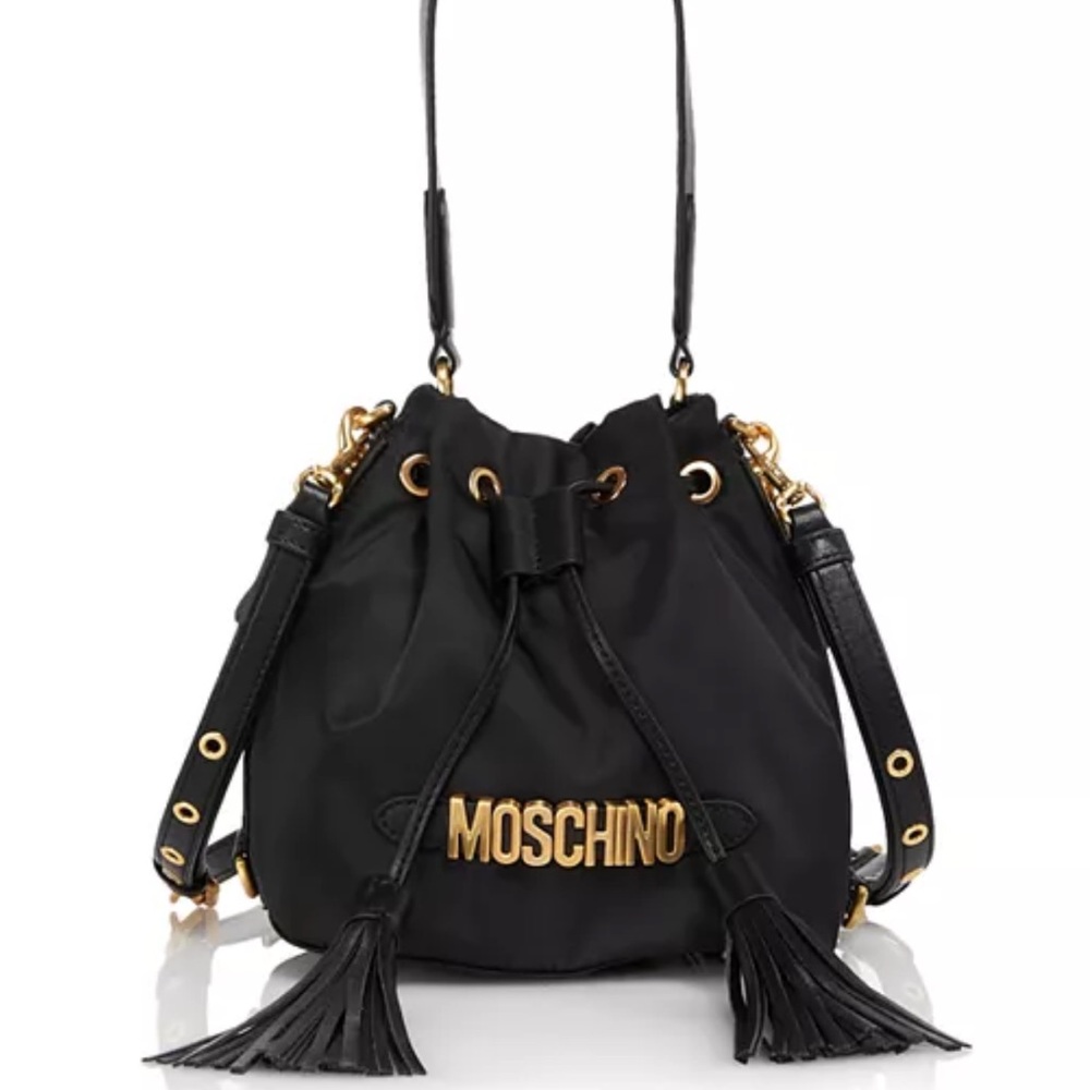 Moschino Tassel Bucket Shoulder Bag
